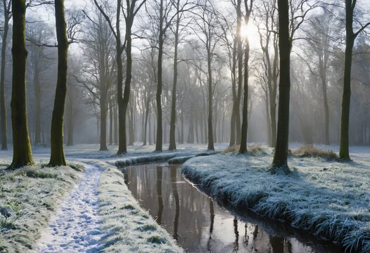 Winterse Natuur, winter nature landscape