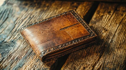 Conceptual image of a vintage billfold with unique designs, highlighting craftsmanship and style