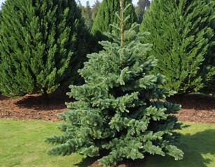 Obraz premium Kerstboom versierd, christmas tree decorated