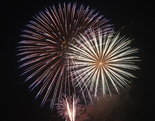 Nieuwjaar vuurwerk spectacel, new years eve firework show