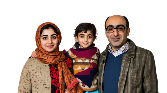 A Joyful Indian Family Celebrating Together. PNG Cutout Isolated on a Transparent Backdrop, Perfect for Family-Themed Designs and Celebratory Projects