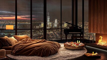 living room with fireplace