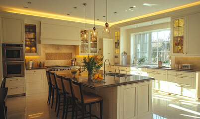 modern kitchen interior with kitchen