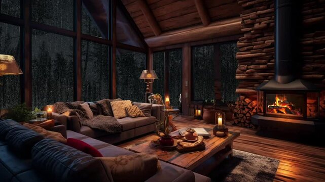 fireplace in the room