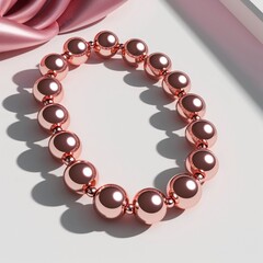 Obraz premium rose gold bead chain unique and stylish