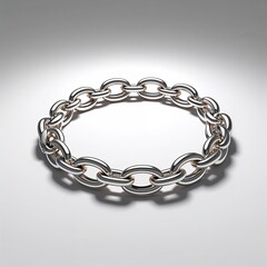 Fototapeta premium Silver infinity link chain symbolic and fashionable