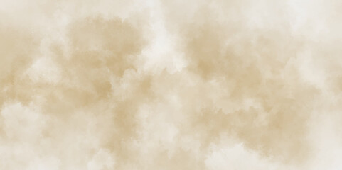 Abstract white and brown isolated cloud cumulus clouds. white aquarelle painted realistic fog or mist smoky textured canvas design. White and ash messy wall stucco texture background.