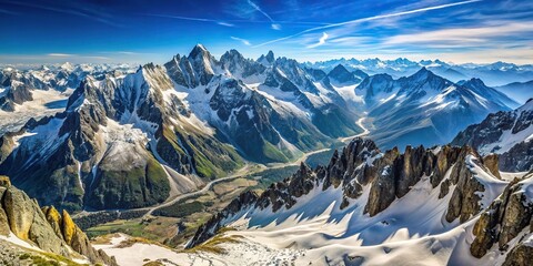 Mountain Landscape Chamonix With Mont