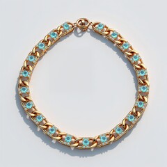 18k yellow gold chain with topaz accents subtle and sophisticated