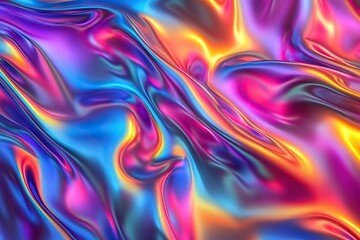 Iridescent Fluid: Vibrant Abstract Swirls