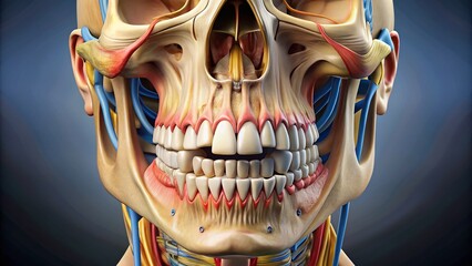 Detailed Maxillary Bone Anatomy Illustration for Educational and Medical Use in Dentistry and Healthcare Settings