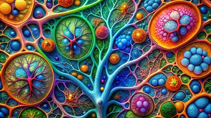 Detailed View of Renal Cortex Under Microscope Revealing Cellular Structures and Tissue Organization for Scientific