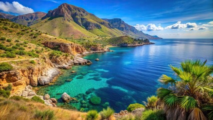 Obraz premium Nature reserve in Sicily with low angle view
