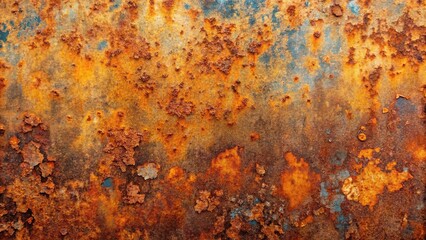 Panoramic rusty metal surface with corrosion and texture, painted black