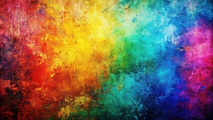 Obraz premium Multicolored grunge texture background with close-up composition of different color patterns