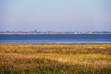 Norddeich, East Frisia ,Germany. Beautiful landscape in the National Park Bird Sanctuary on the...
