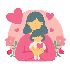 flat illustration mother's day