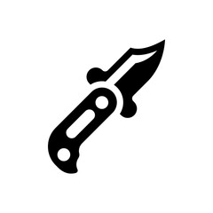 Silhouette kitchen knife icon