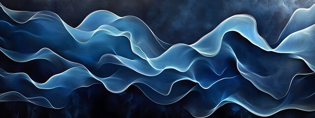 Obraz premium Serene Blue Waves