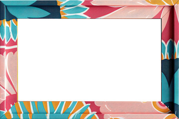 Colorful frame with transparent space