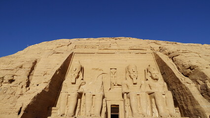 Abu simbel temple and statues