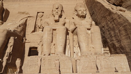 Abu simbel temple and statues