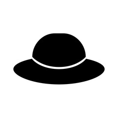 Blak Hat vector Icons design, Fashion symbol, Head wear illustration in Minimal style, Isolate Graphic elements