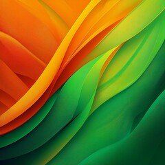 abstract and modern green and orange background with intensive vivid colors