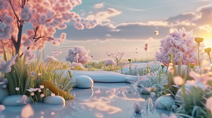 3d cartoon background