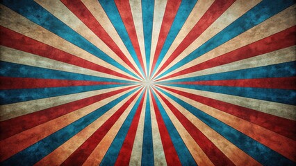 Retro burst background with red and blue streaks