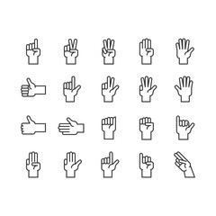 hand counting vector icon