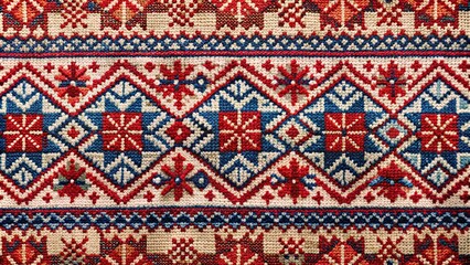 Reflected fabric made in Nordic weaving style textured photograph