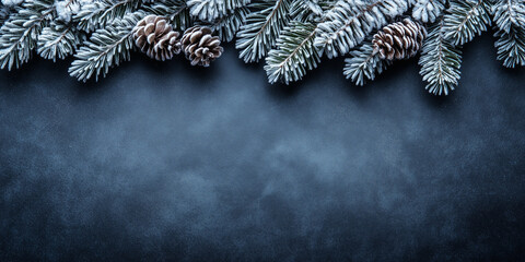 Winter themed background with copy space