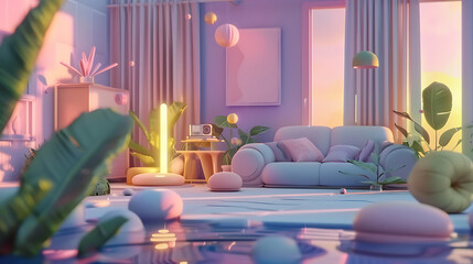 3d cartoon background