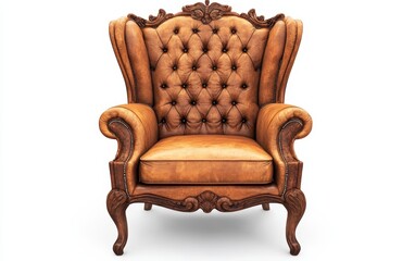 armchair isolated stock photo on white background 