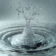 Whirling water funnel at a drain, isolated against a clear backdrop