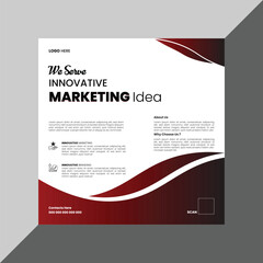 Creative modern business social media post design template