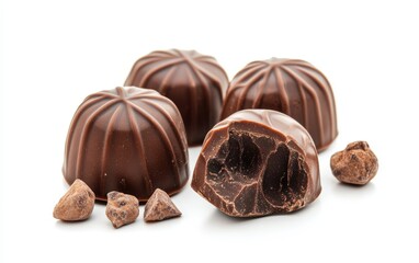 Obraz premium chocolate isolated stock photo on white background