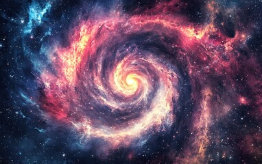 Fototapeta premium Colorful spiral galaxy professional stock photo 