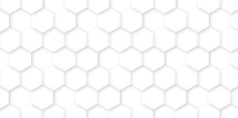 3d hexagonal structure futuristic white background and embossed hexagon abstract with hexagon background. honeycomb hexagonal background. Hexagon shape, white, shiny gray. hexagon pattern shape.