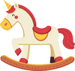 White rocking horse toy