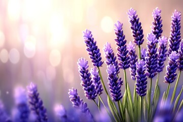 Delicate watercolor scene of a lavender field, with gentle shades of purple and green, capturing the calming beauty of a blooming lavender landscape