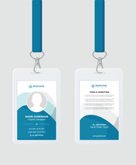 Modern and creative business id card template. corporate id card design template for office employee, staff or others. Company employee business id card template.