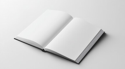 Brochure mockup, open view, white screen, clean and simple, no text no logo symbol icon