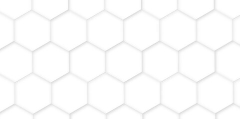 3d hexagonal structure futuristic white background and embossed hexagon abstract with hexagon background. honeycomb hexagonal background. Hexagon shape, white, shiny gray. hexagon pattern shape.