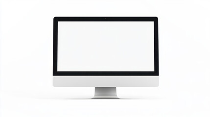 Fototapeta premium Desktop mockup, front view, white screen, clean and simple, no text no logo symbol icon
