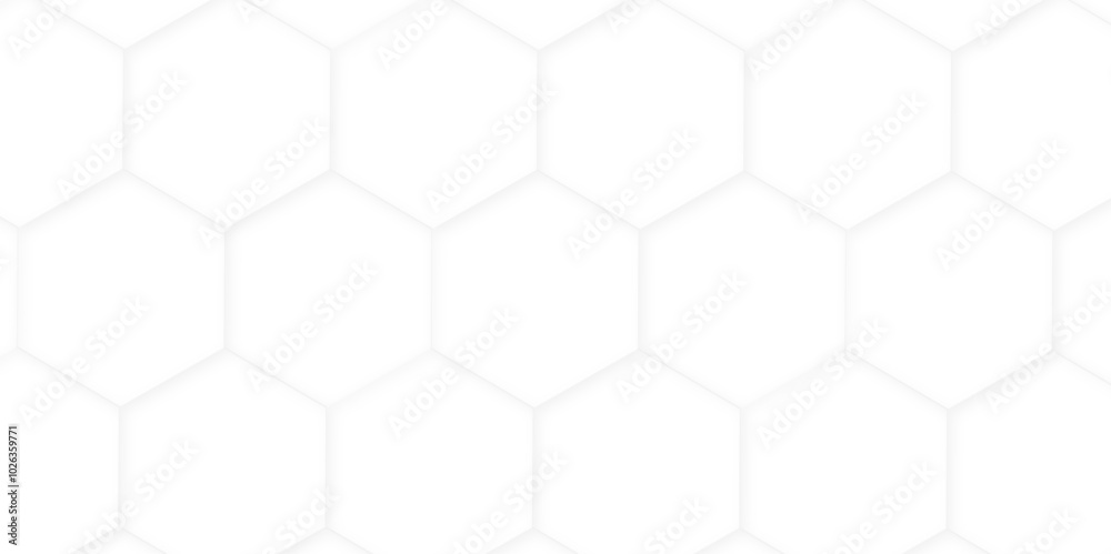 Poster 3d hexagonal structure futuristic white background and embossed hexagon abstract with hexagon backgr