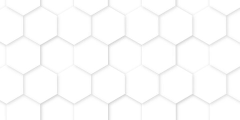 3d hexagonal structure futuristic white background and embossed hexagon abstract with hexagon background. honeycomb hexagonal background. Hexagon shape, white, shiny gray. hexagon pattern shape.