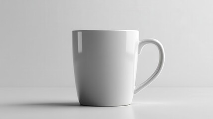 Obraz premium Mug mockup, front view, white screen, clean and simple, no text no logo symbol icon