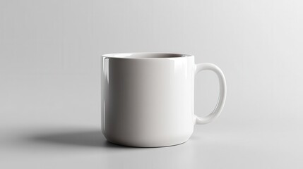 Fototapeta premium Mug mockup, front view, white screen, clean and simple, no text no logo symbol icon